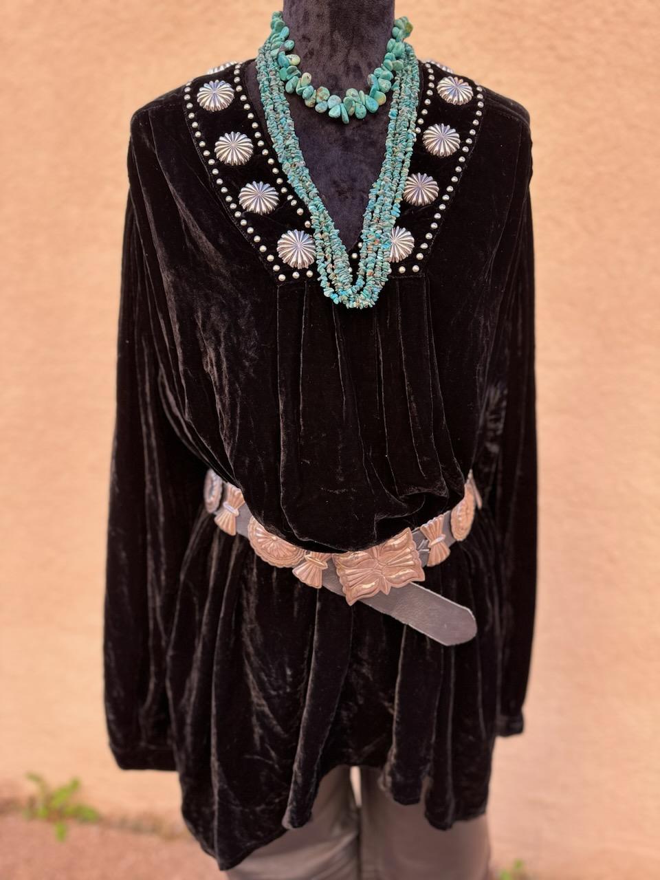 DD Ranchwear Crushed Velvet Tunic Sz Lg