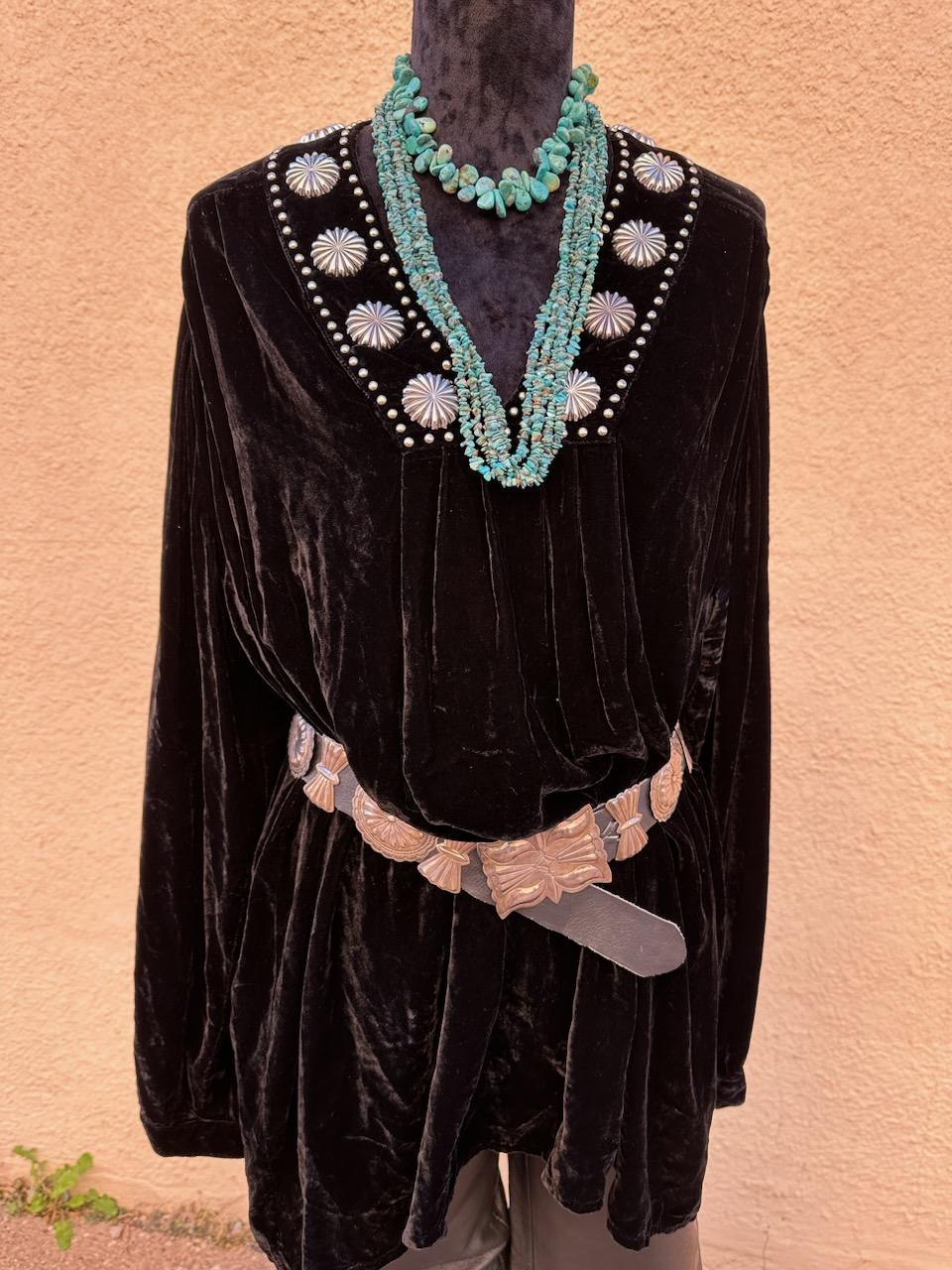 DD Ranchwear Crushed Velvet Tunic Sz Lg