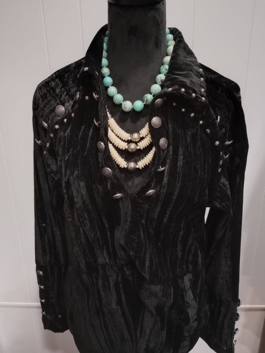 Pueblo Annie Tunic In Black