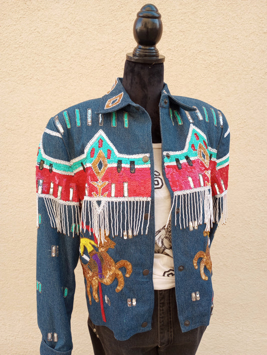 Heavily sequined and embellished jacket