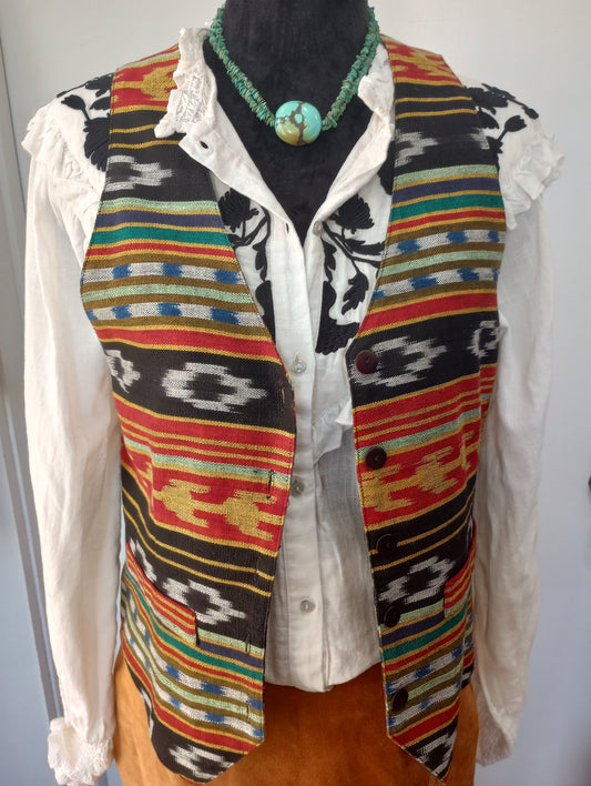 Southwestern Print Vintage Vest