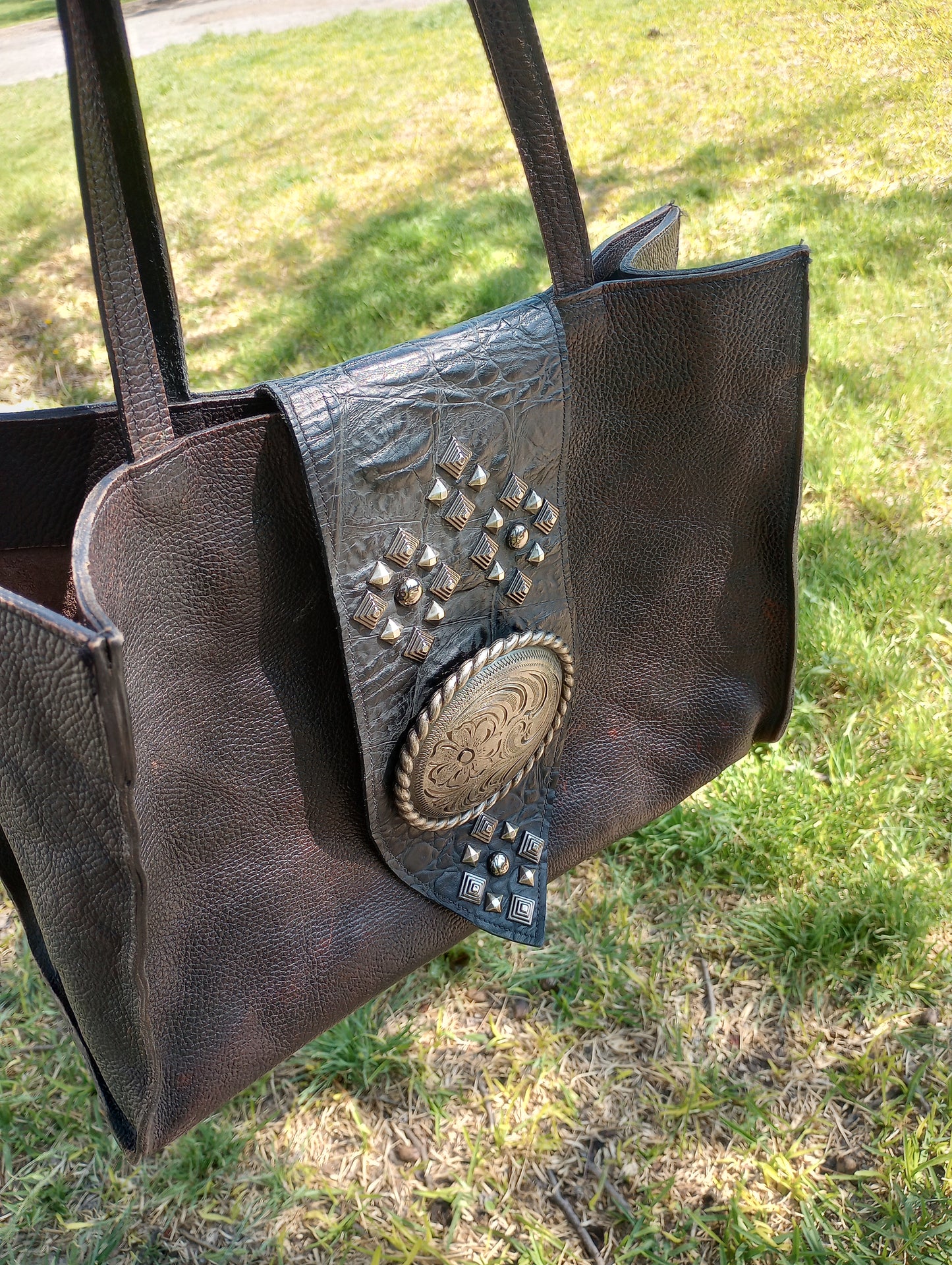 Leather Arahoe Big Concho Toe