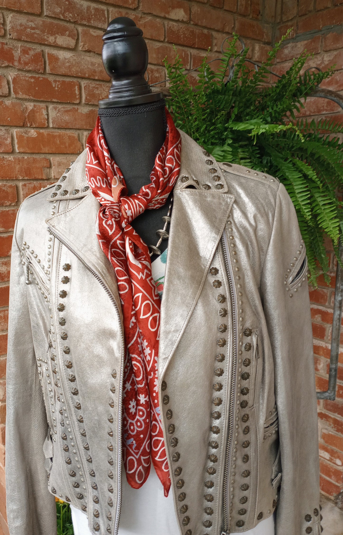 DD Ranchwear Beushed Pewter Leather Jacket