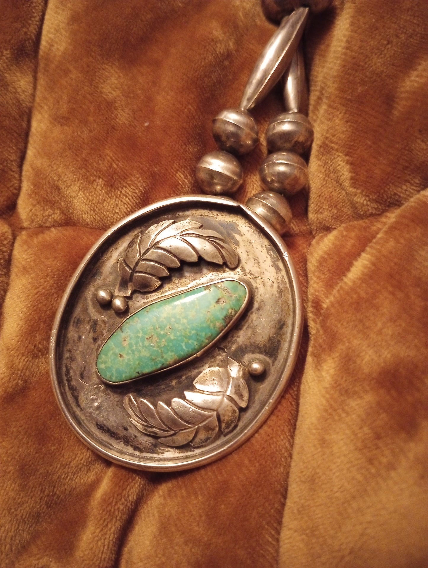 Turquoise Mountain Sterling Silver Necklace and Pendant