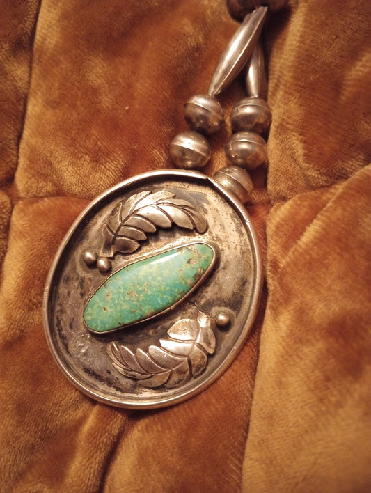 Turquoise Mountain Sterling Silver Necklace and Pendant