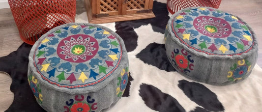 Embroidered Bohemian Style Floor Cushions