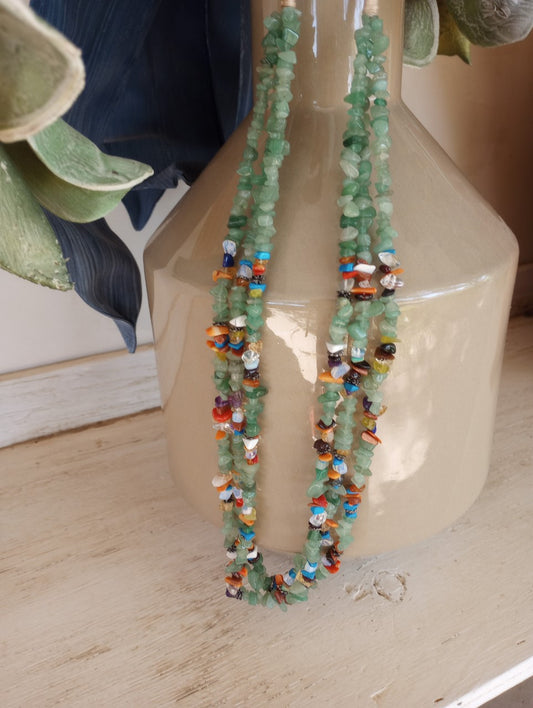 Genuine Multi Stone Chip Necklace