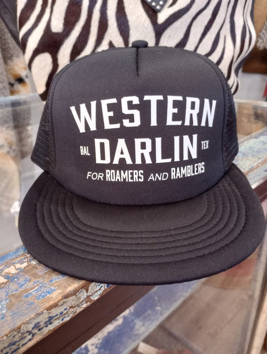 Western Darlin Mesh Black Cap