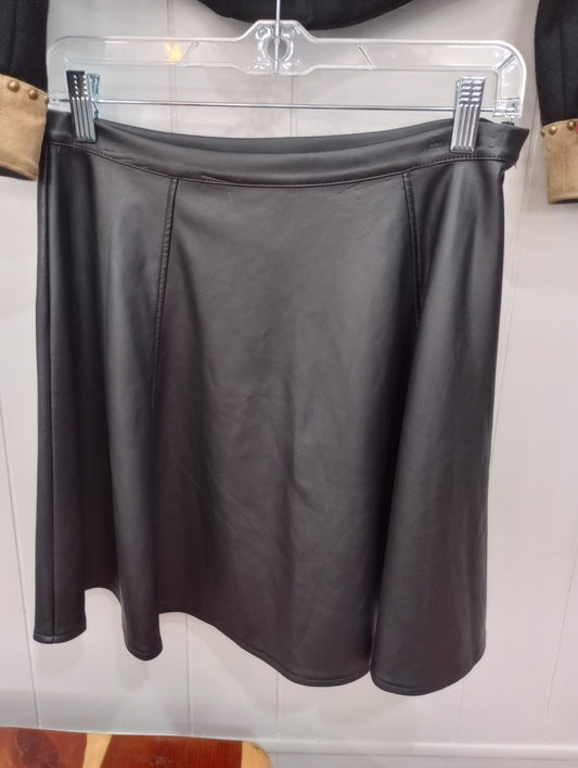 Black Vegan Leather L. Conrad Skirt